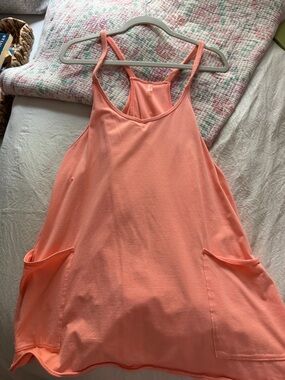 Free People Coral Peach Racerback Romper